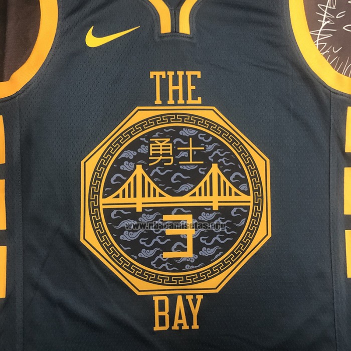 Camiseta Golden State Warriors Jordan Poole NO 3 Ciudad 2018-19 Azul